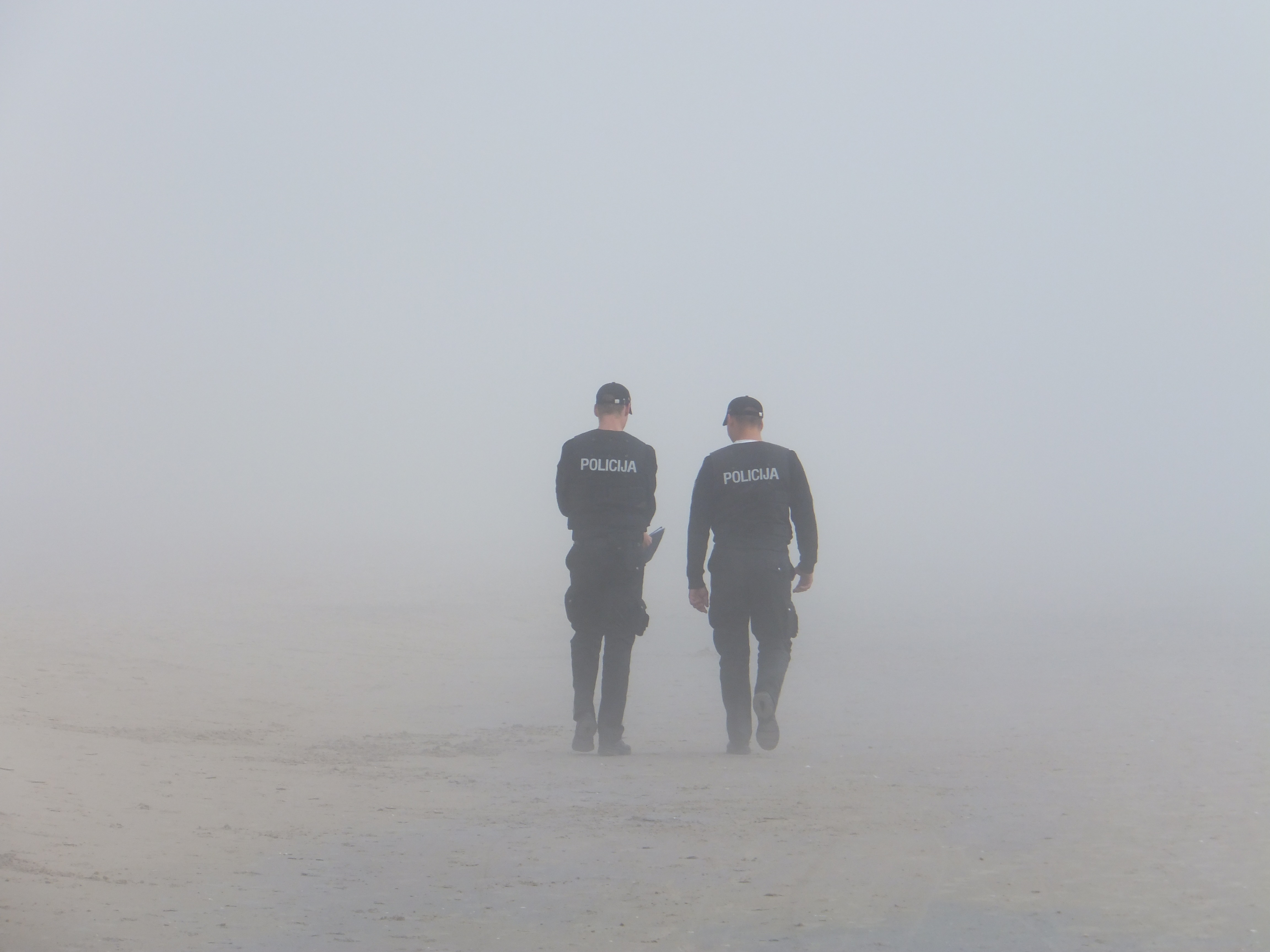 Police in Seaside Fog